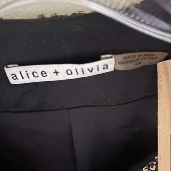 Alice + Olivia Kidman embellished beaded sequin cropped jacket - Picture 8 of 8